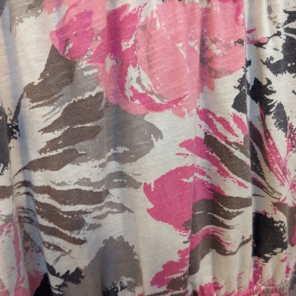 Sonoma pink & gray floral maxi dress, size 1X - Picture 6 of 10